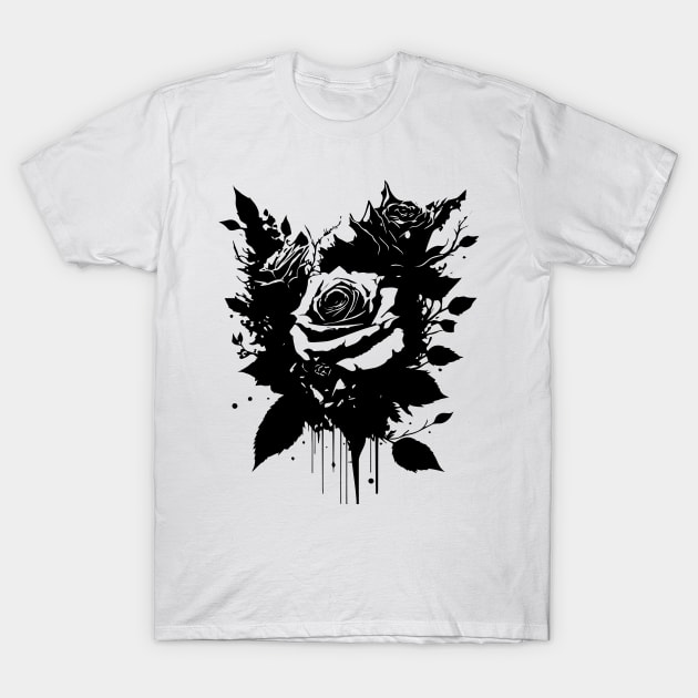 black rose tattoo T-Shirt by lkn